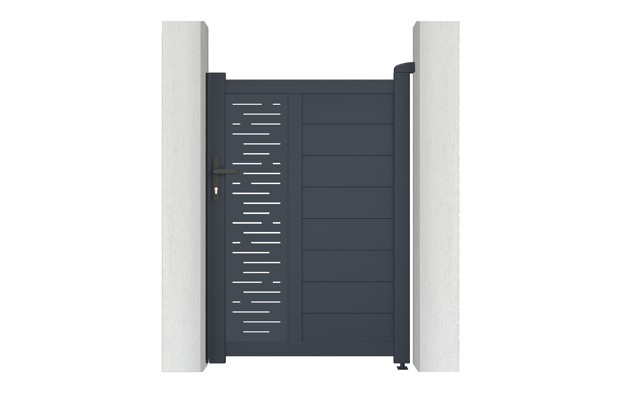 Puerta peatonal gris arlberg 1m a.140cm