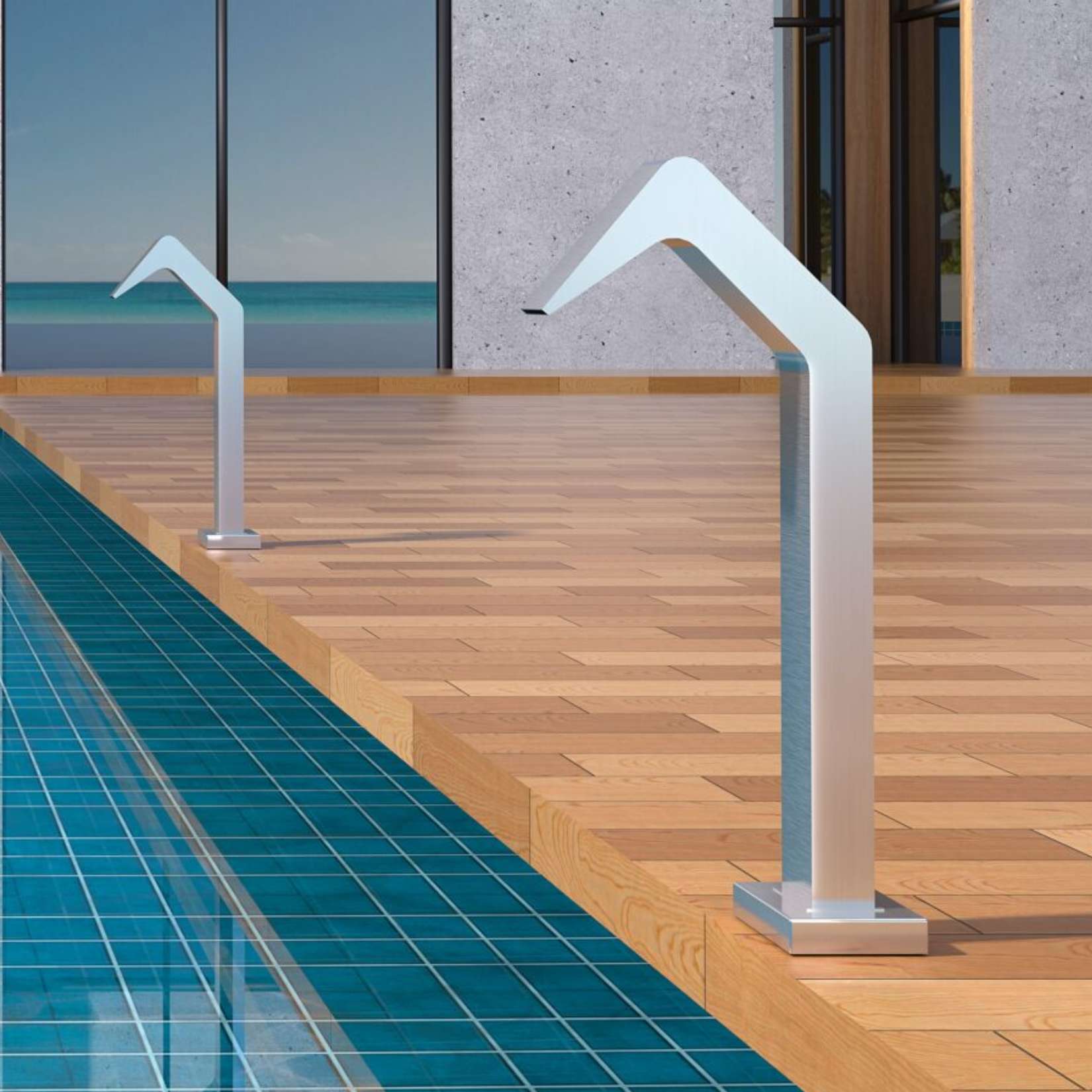 Rociador de cascada niagara en acero inox | poolimex | 60x55mm