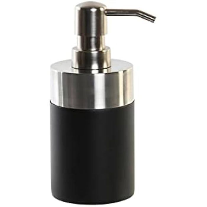 Dispensador de jabón - dkd home decor - estándar - negro - resina y acero i