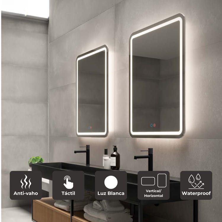 LEDimex-espejo grecia 120x80 LED cantos redondeados frontal