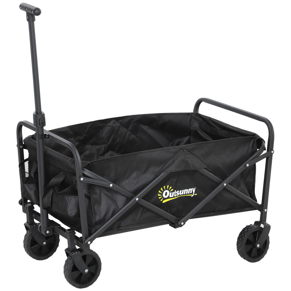 Carro de playa 76x48x86 cm metal, tela oxford Outsunny