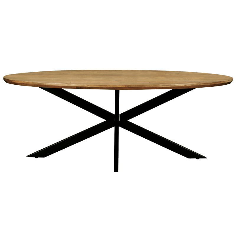 Macy-mesa de comedor ovalada 10 personas 240cm madera