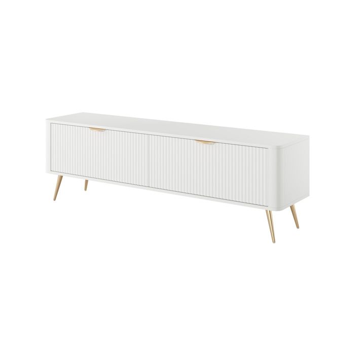 Mueble tv - blanco - 163,2 x 38 x 51,2 cm