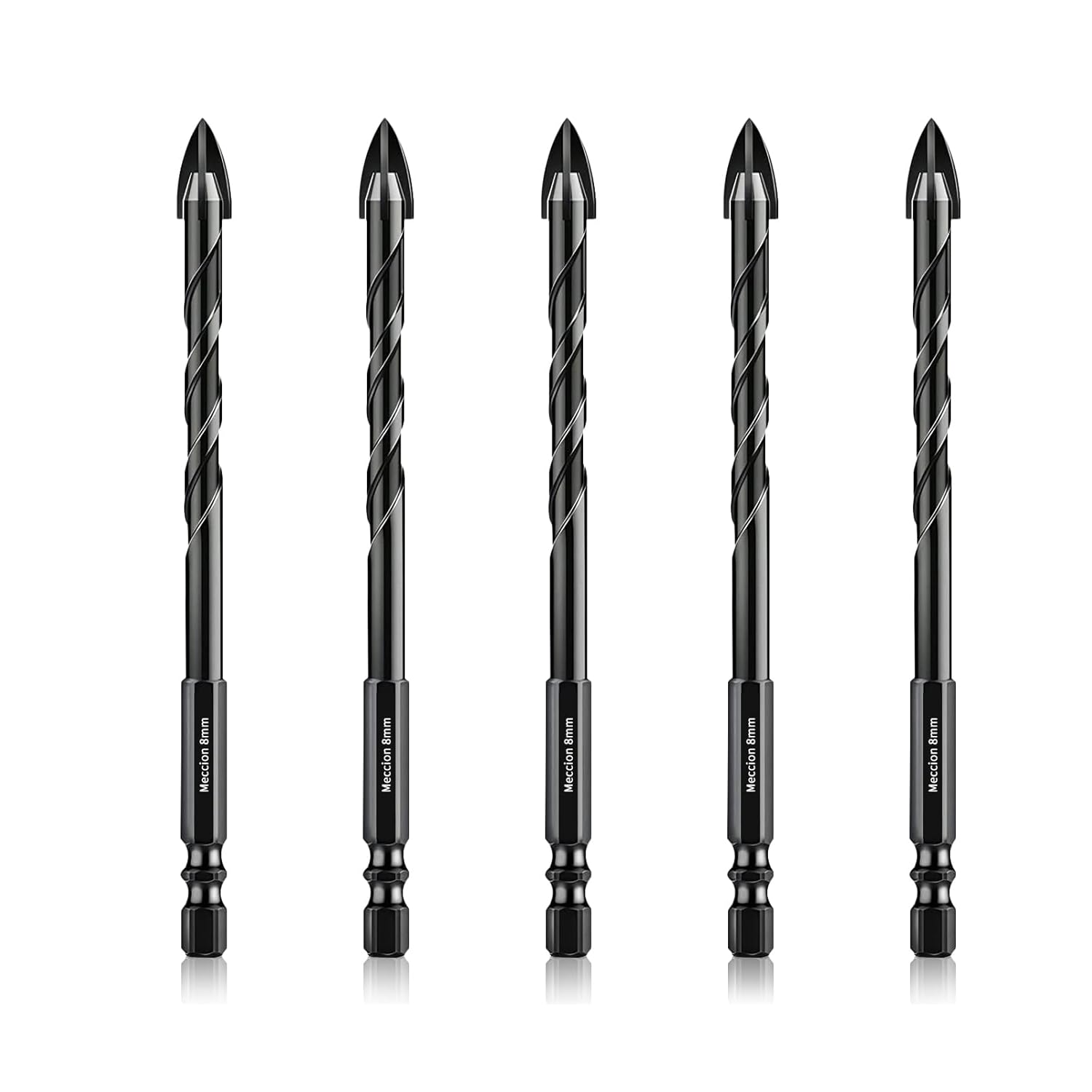 5 brocas carburo tungsteno 8mm azulejos vidrio porcelana madera