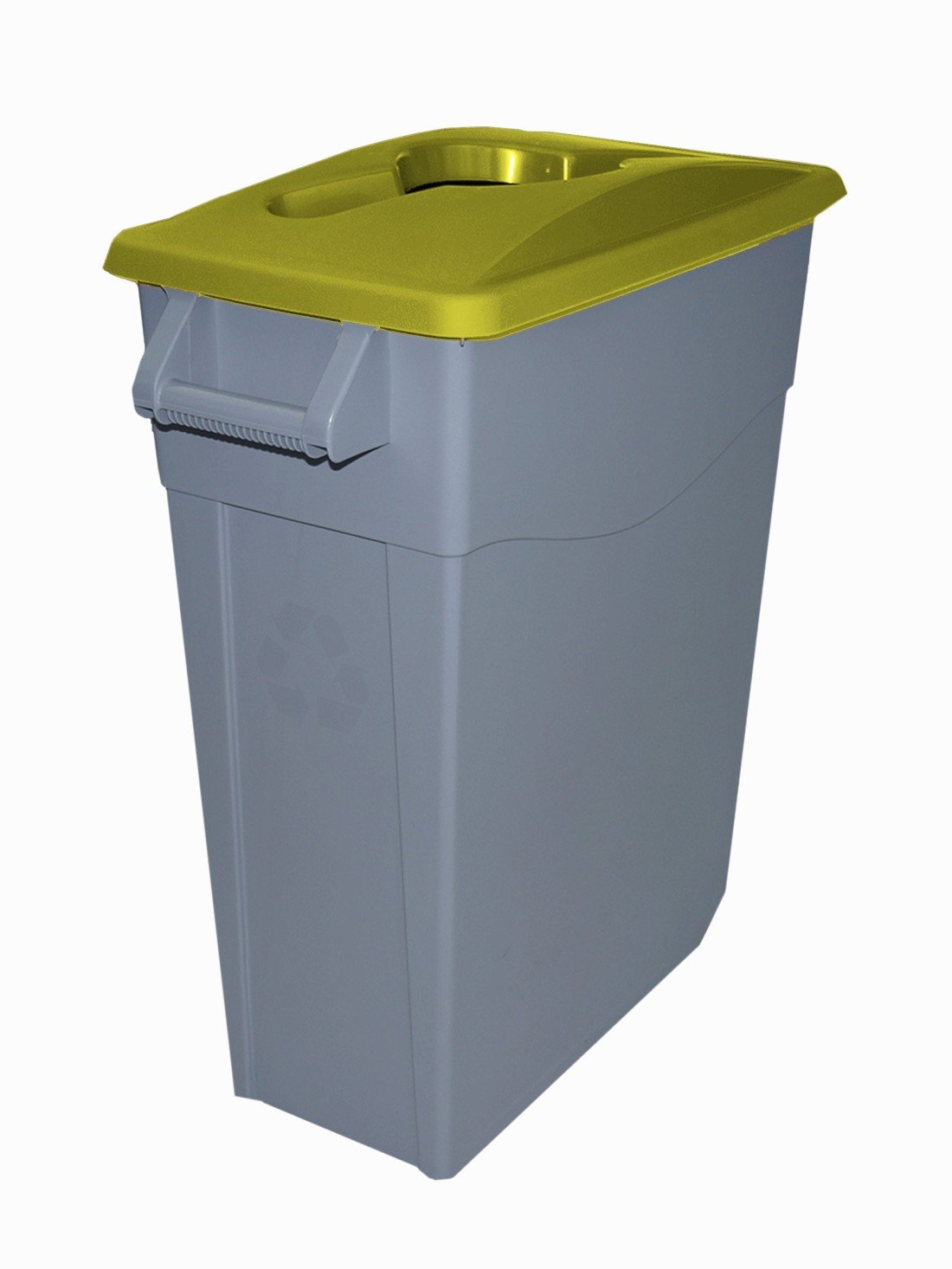 65 l - tapa abierta | amarillo | contenedor de basura denox 65, 85 y 110