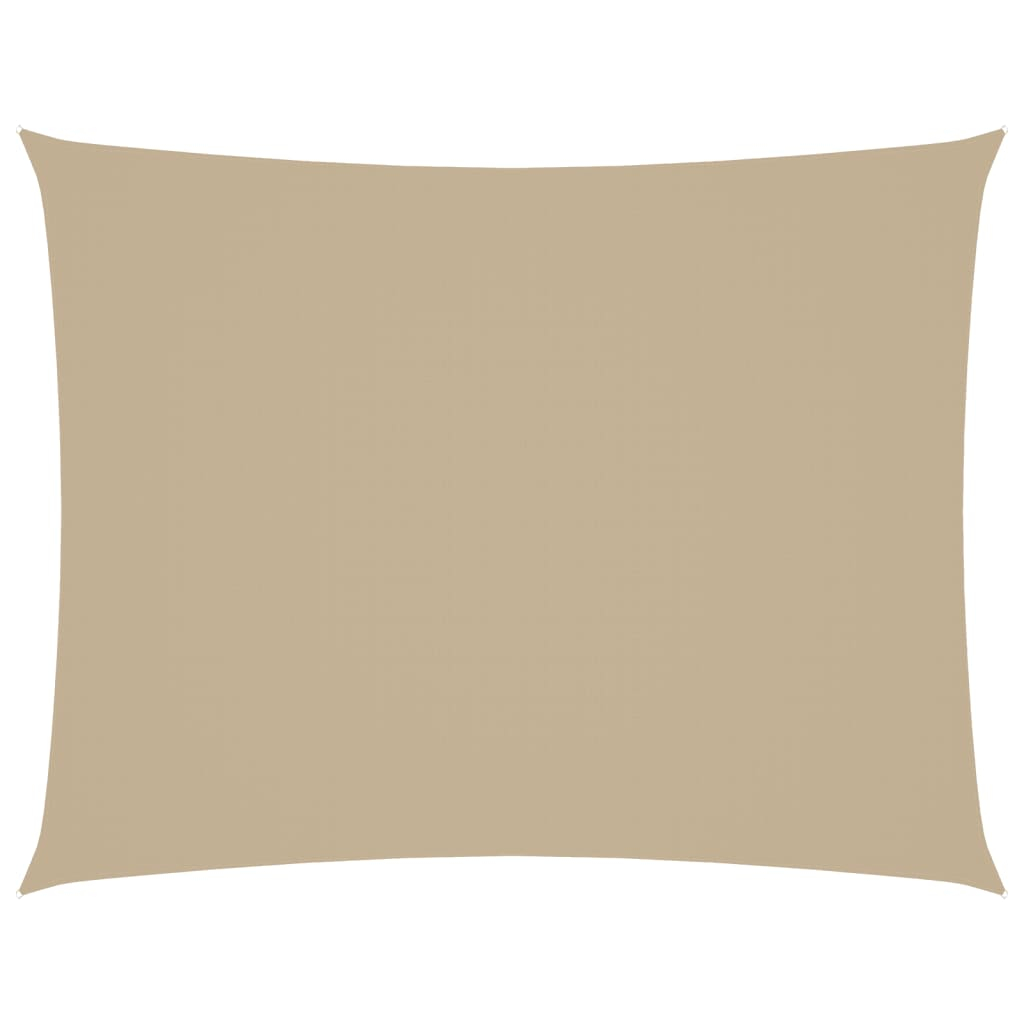 vidaXL toldo de vela rectangular tela oxford beige 3,5x5 m