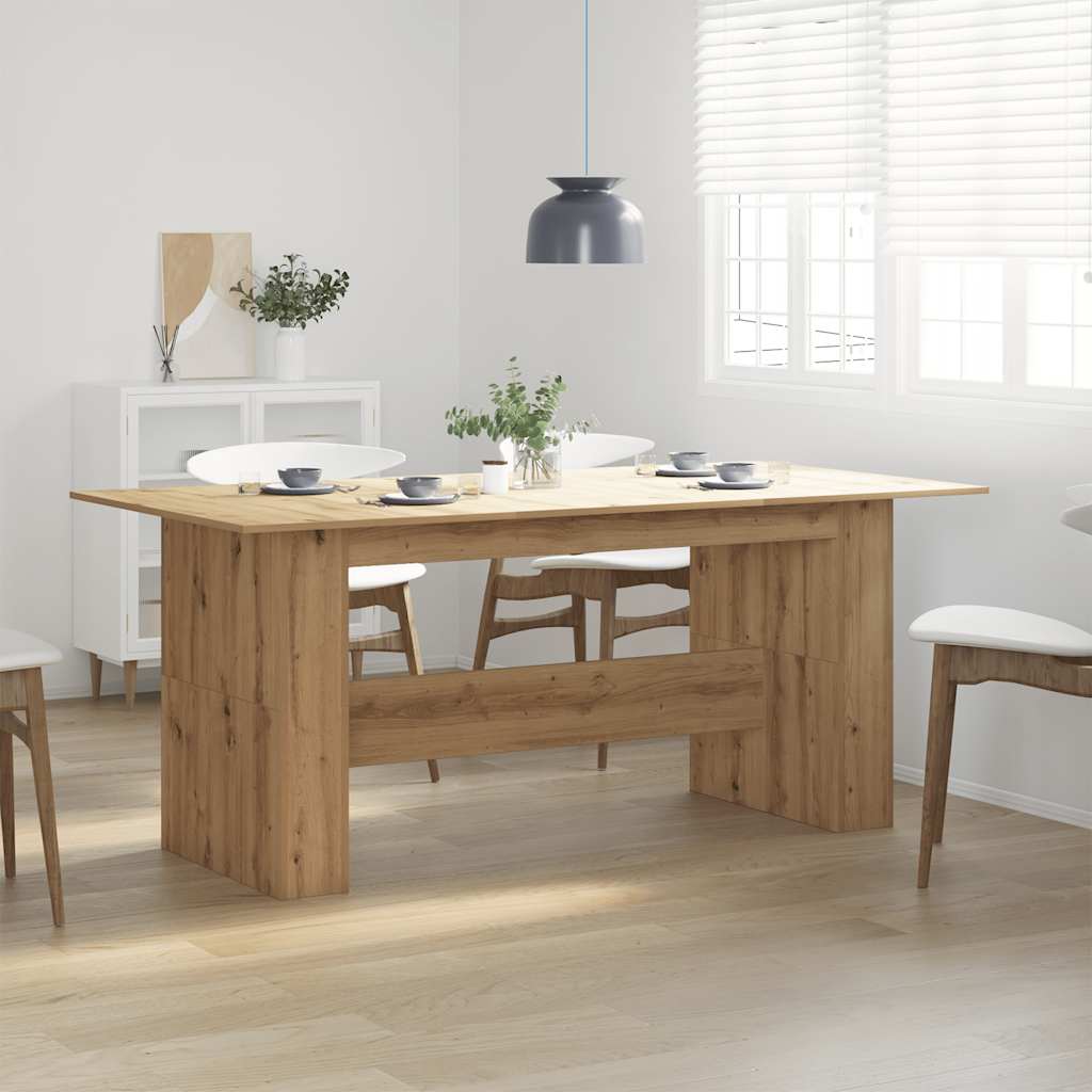 Mesa de comedor madera ingeniería roble artisan 180x90x76 cm oif569287