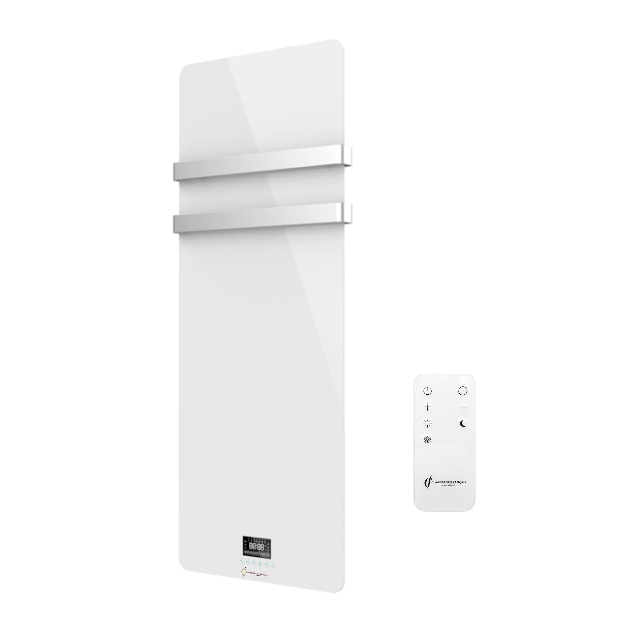 Secador de toallas eléctrico de cristal omiros sannover 850 w blanco