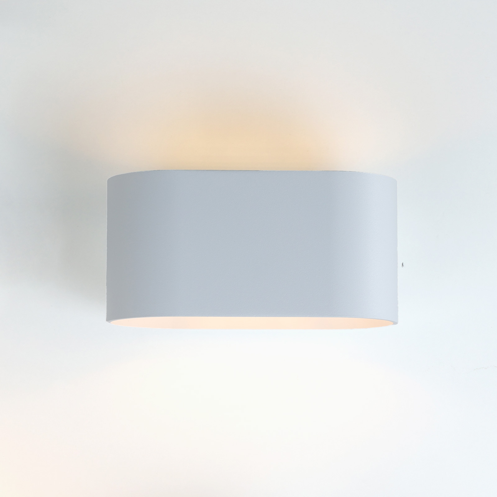 Aplique pared aluminio blanco, luz arriba y abajo, casquillo g9