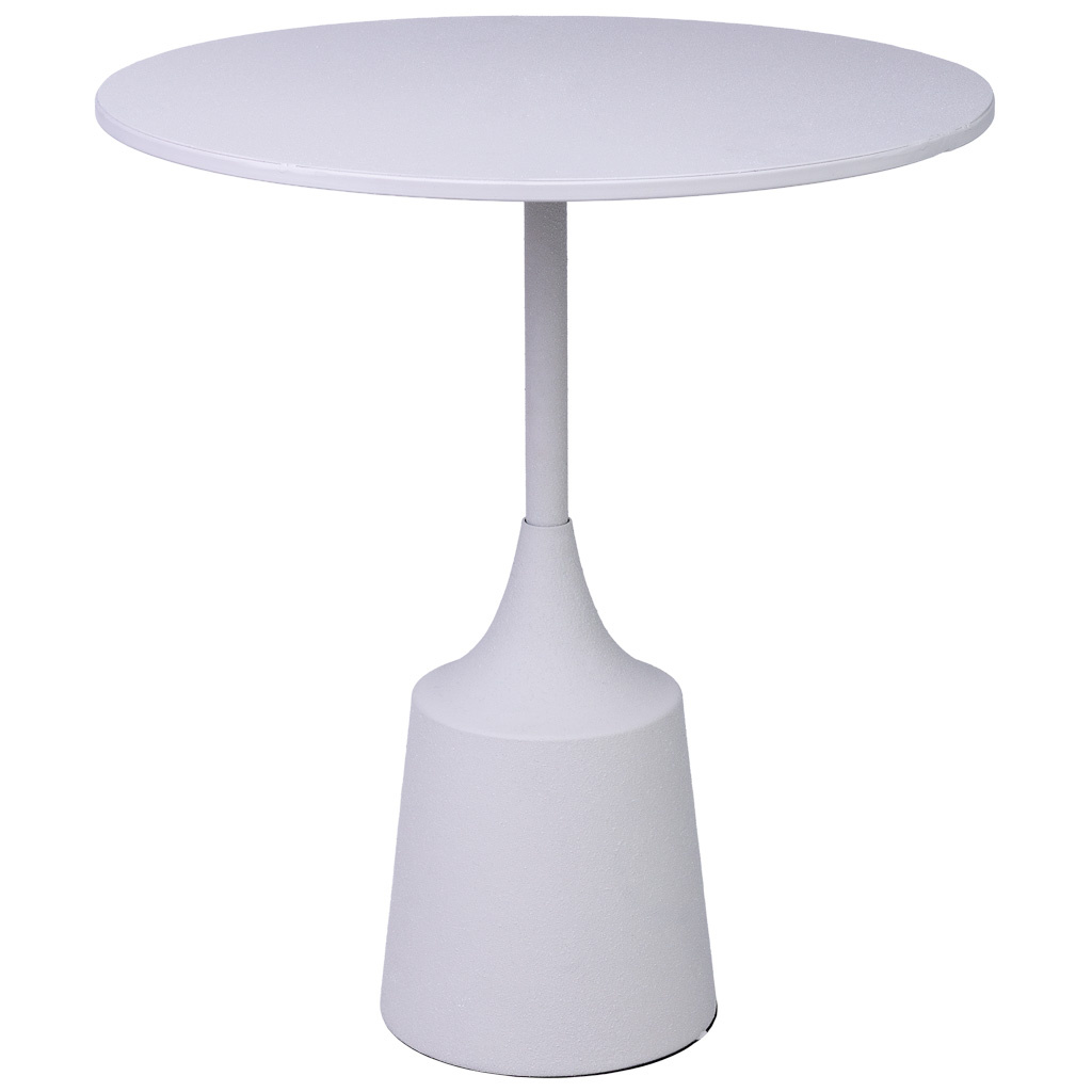 Mesa auxiliar de metal blanco 40x40x44h cm