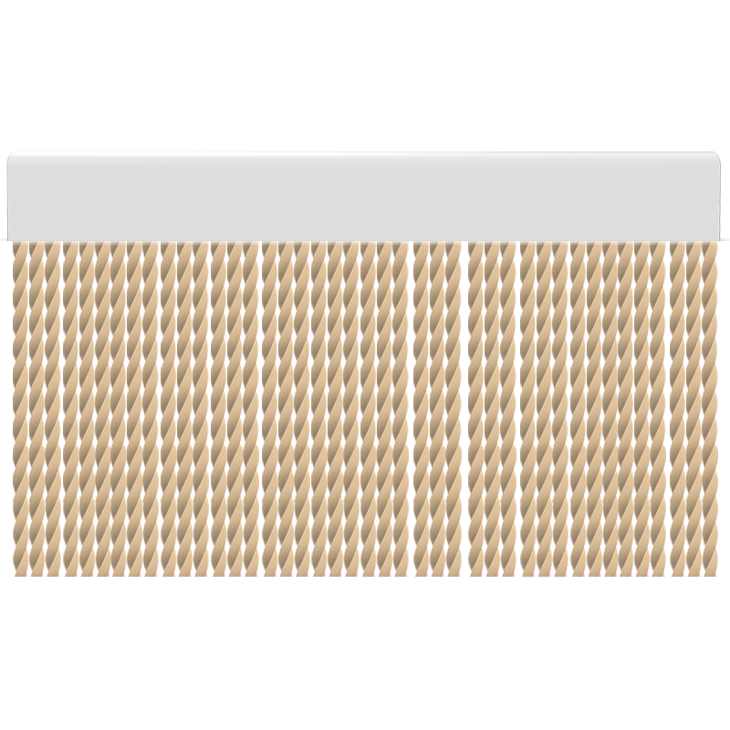 Cortina para puertas de PVC tube beige / 120 x 220