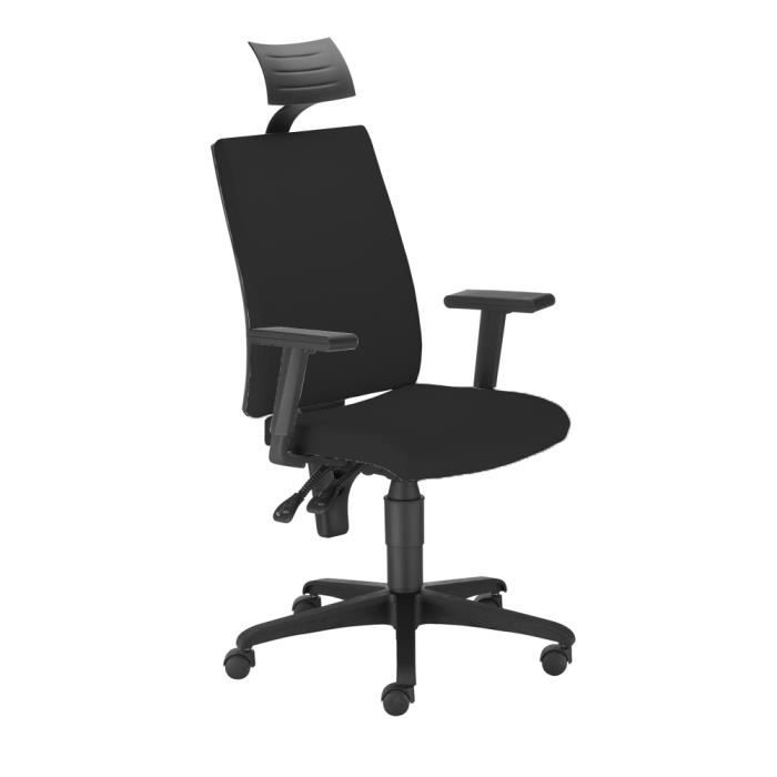 Silla de oficina ergonómica, giratoria y ajustable en altura. Asiento y res