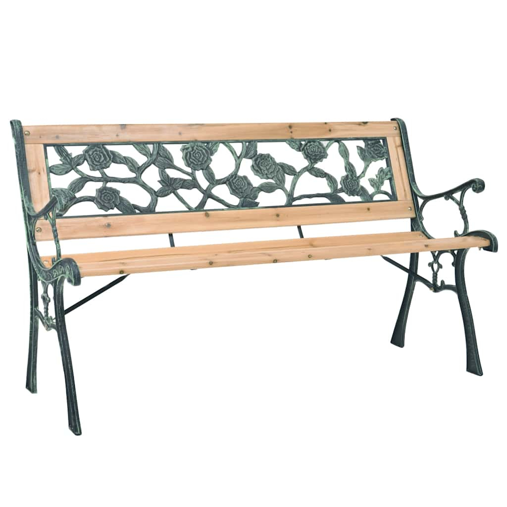 vidaXL banco de jardín de madera 122 cm