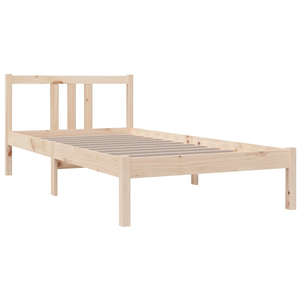 vidaXL estructura cama individual sin colchón madera maciza 90x190 cm