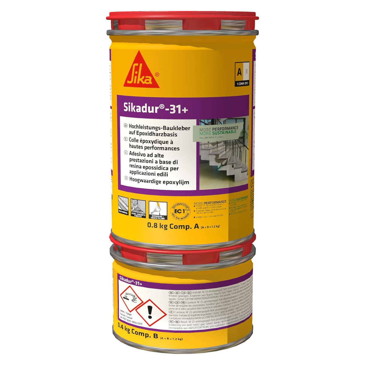Resina epoxi biocomponente SikaDur 1,2Kg