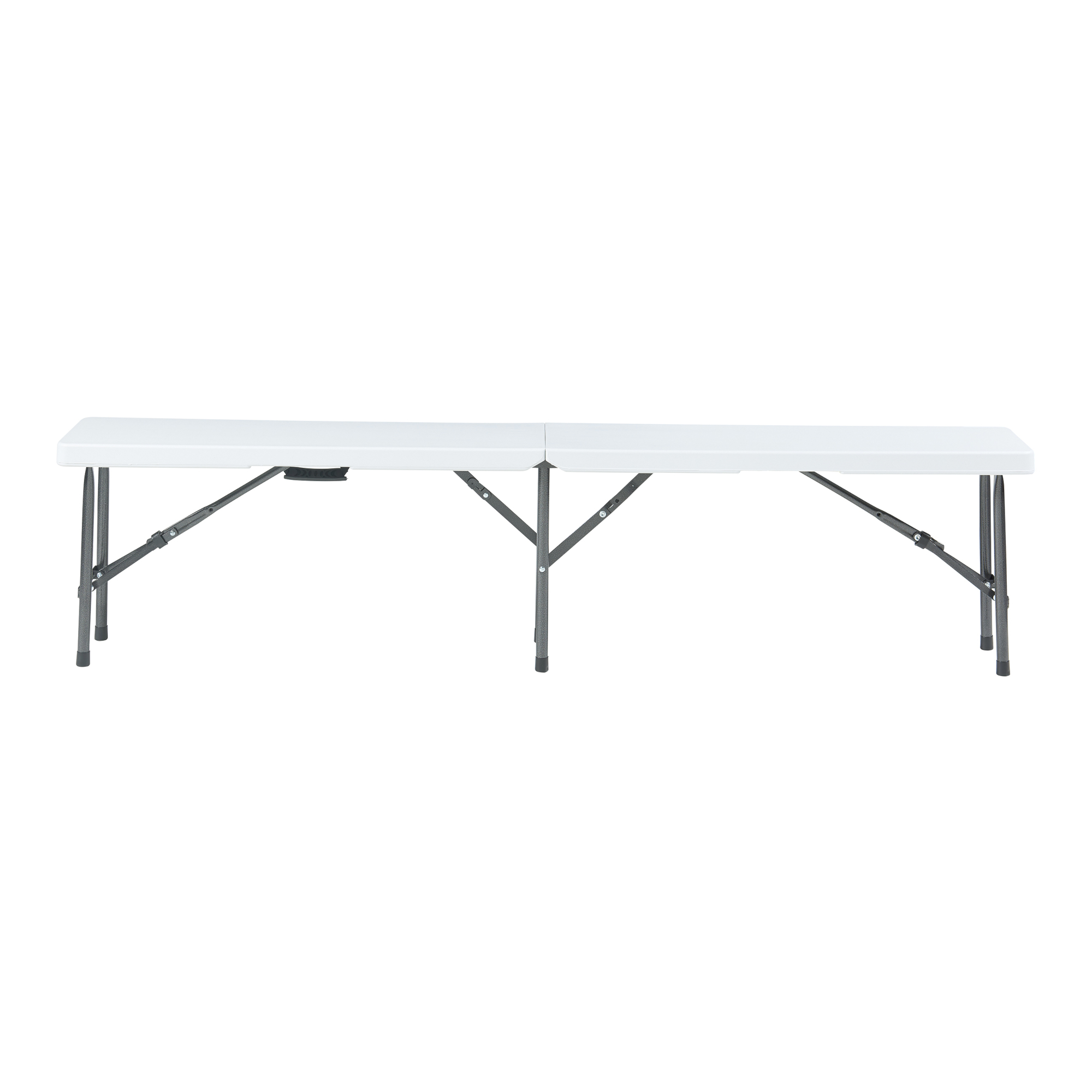 Juego de 2 bancos plegables ljusnarsberg de 4 plazas 180x25x43cm - blanco