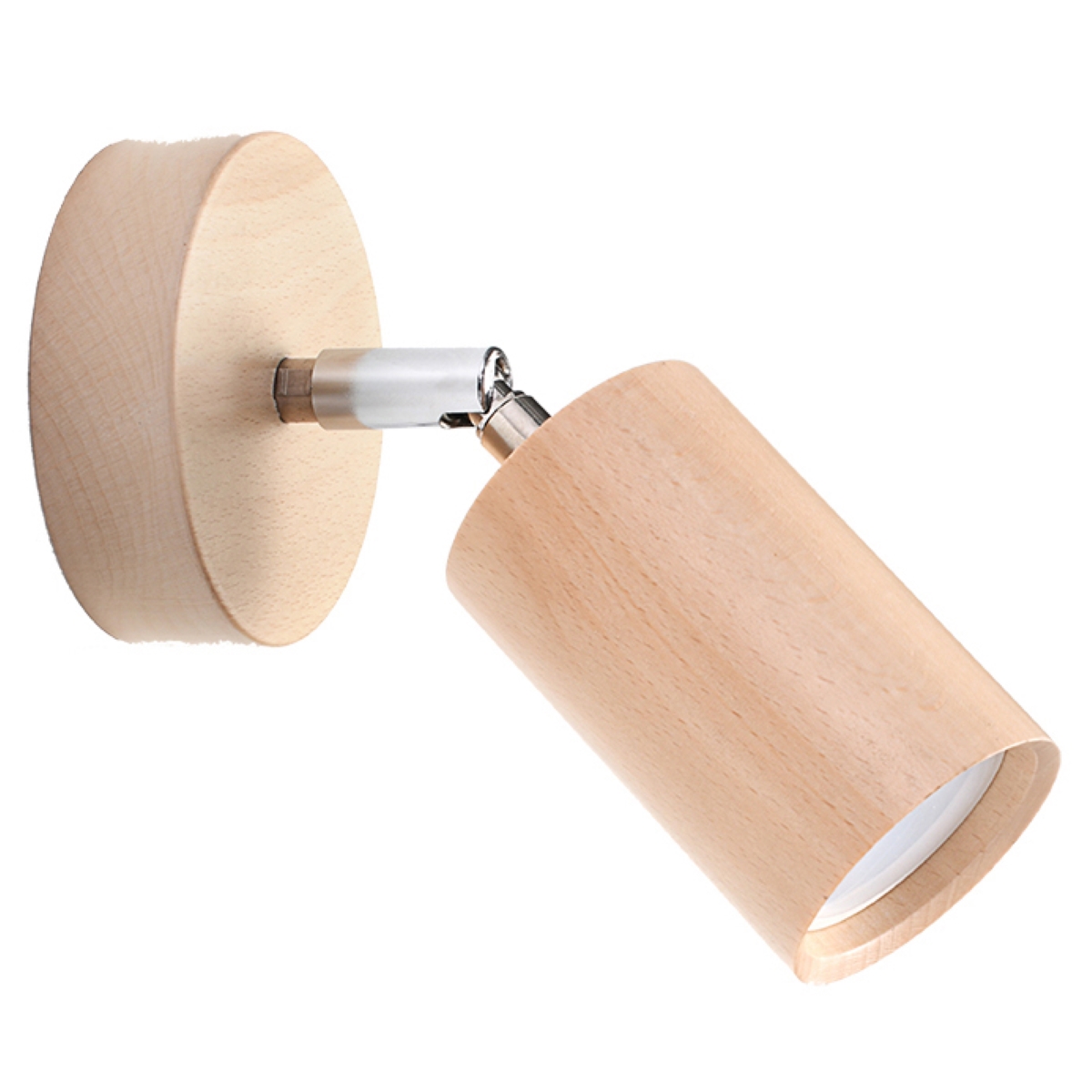 Lámpara de pared berg 1 madera natural madera 10x20x20cm