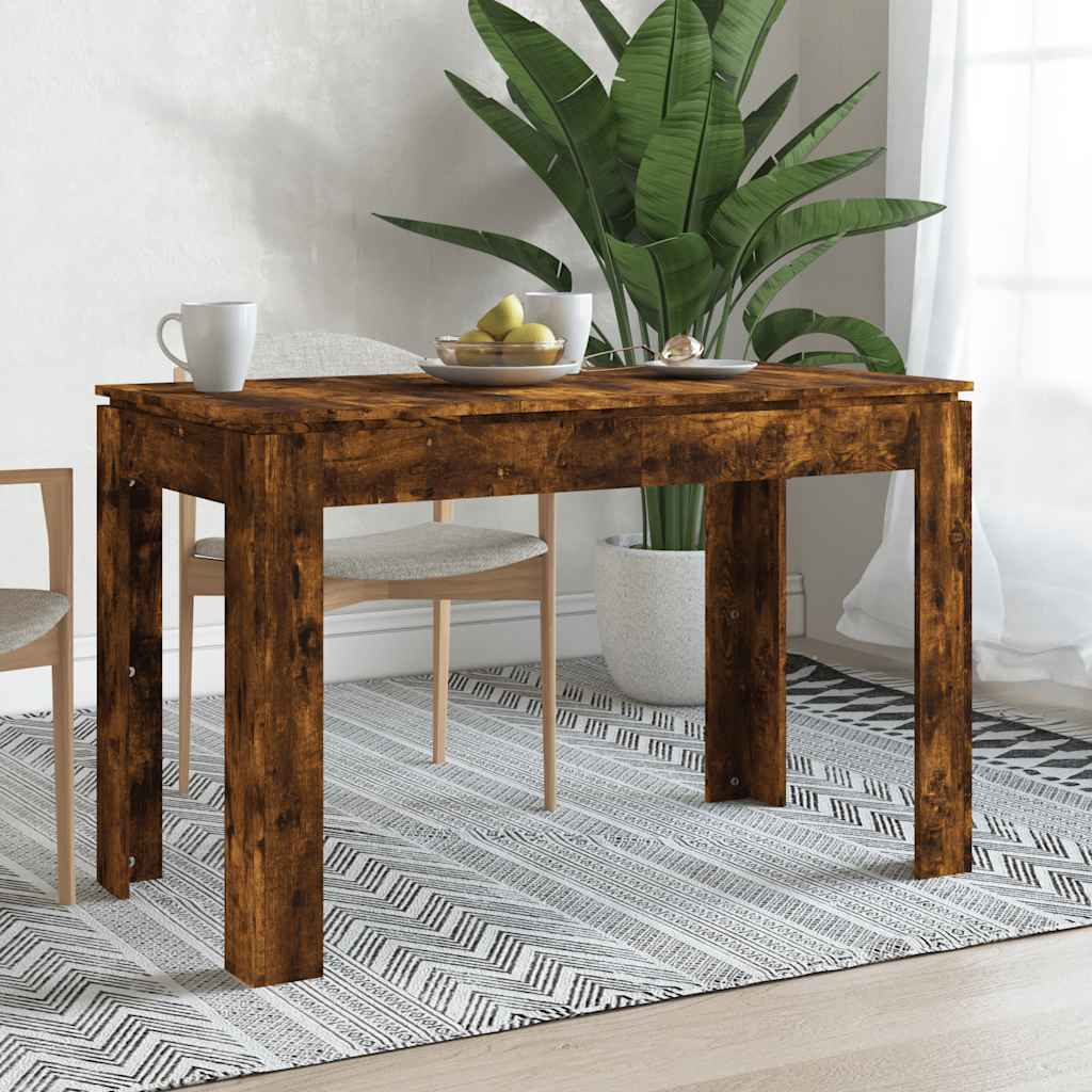 Mesa de comedor madera de ingeniería roble ahumado 120x60x76 cm oif734946