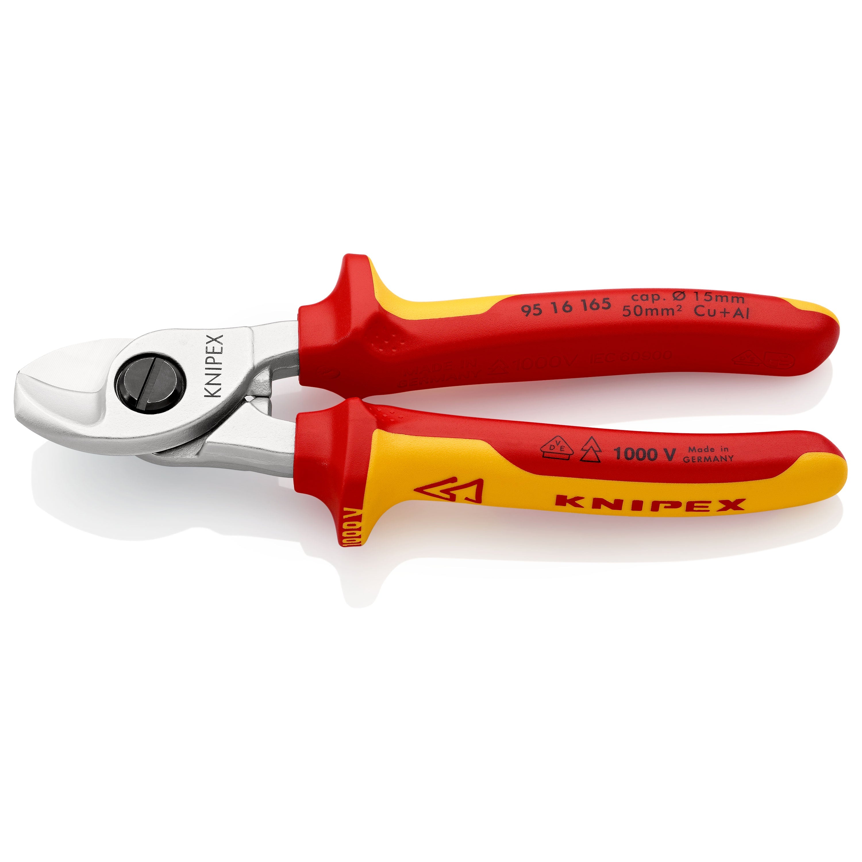Knipex 95 16 165 - cortacables aislado vde 165 mm con mangos bicomponentes