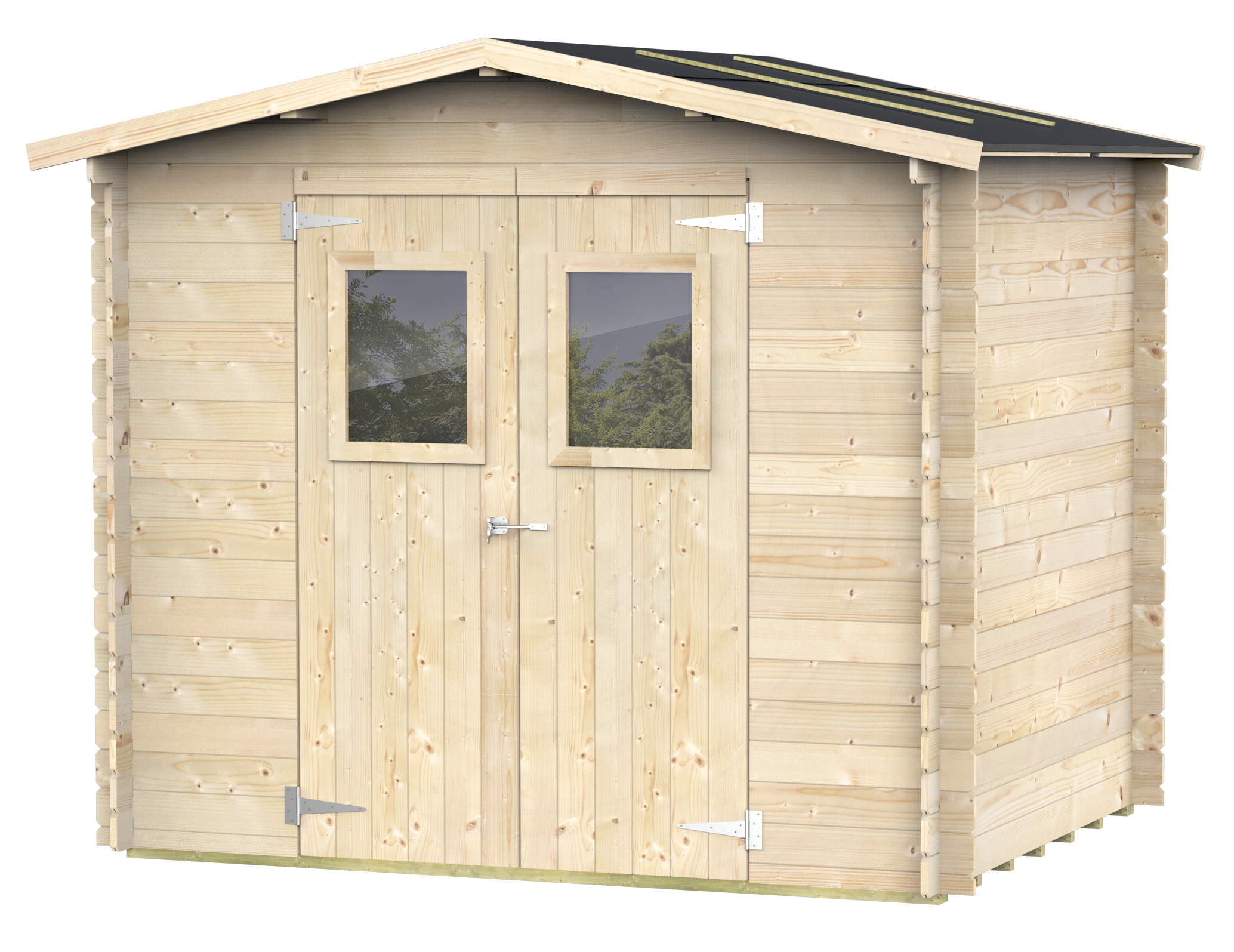 Alce - caseta bh19 hobby 248x198 madera abeto, puerta doble, machihembrado
