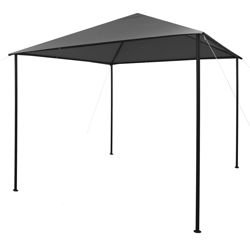 vidaXL cenador tela y acero gris antracita 180 g/m² 3x3 m