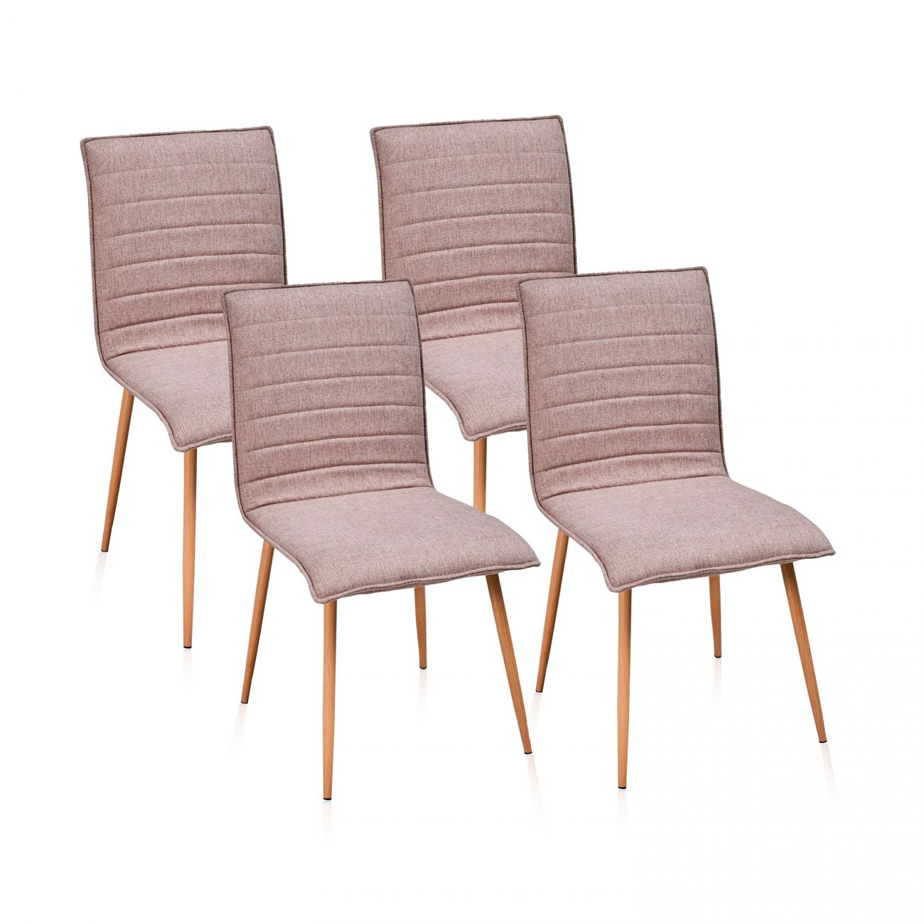 Pack 4 sillas de comedor 53x45 cm jules tex cambria