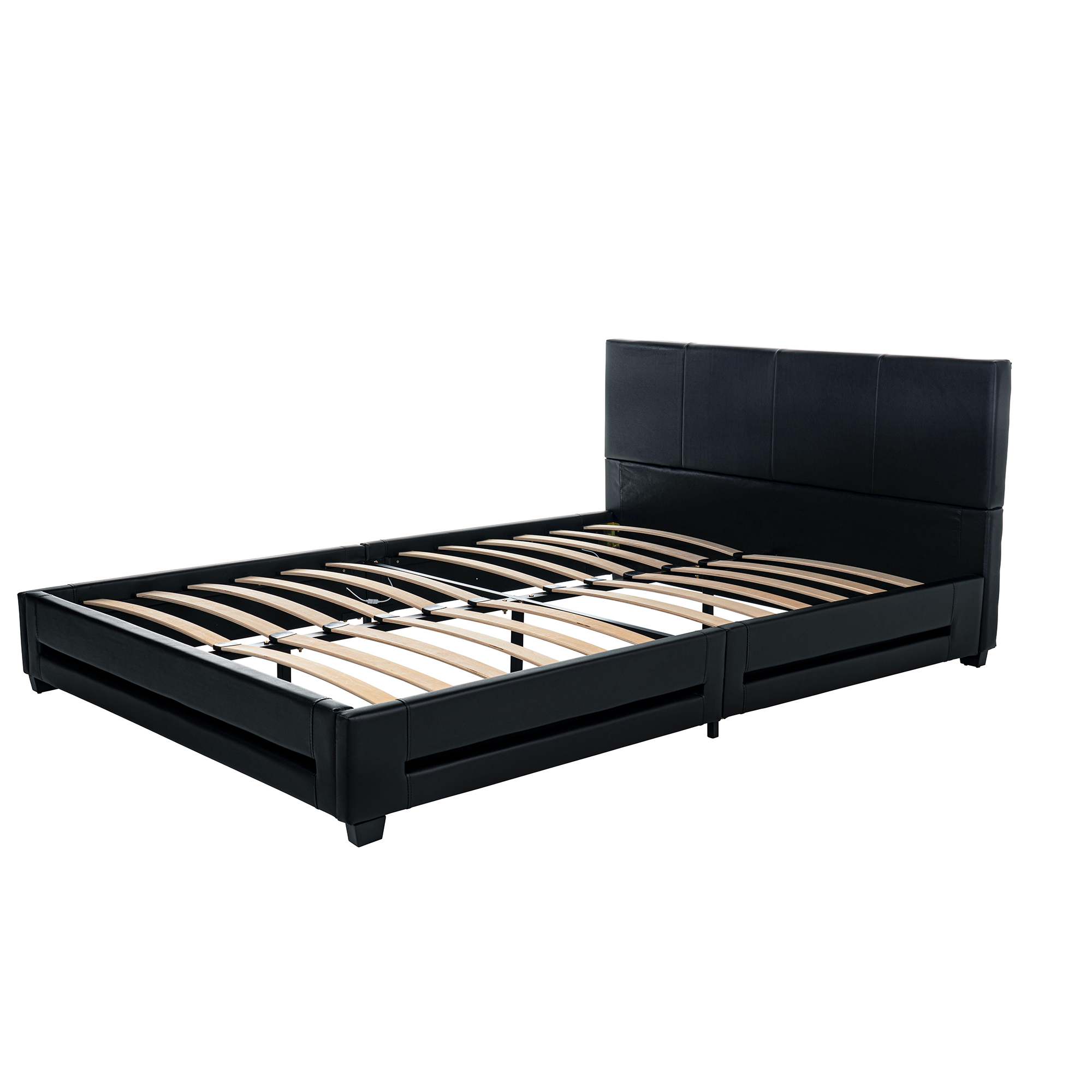 Cama LED asteroid - 140 x 200 cm negro