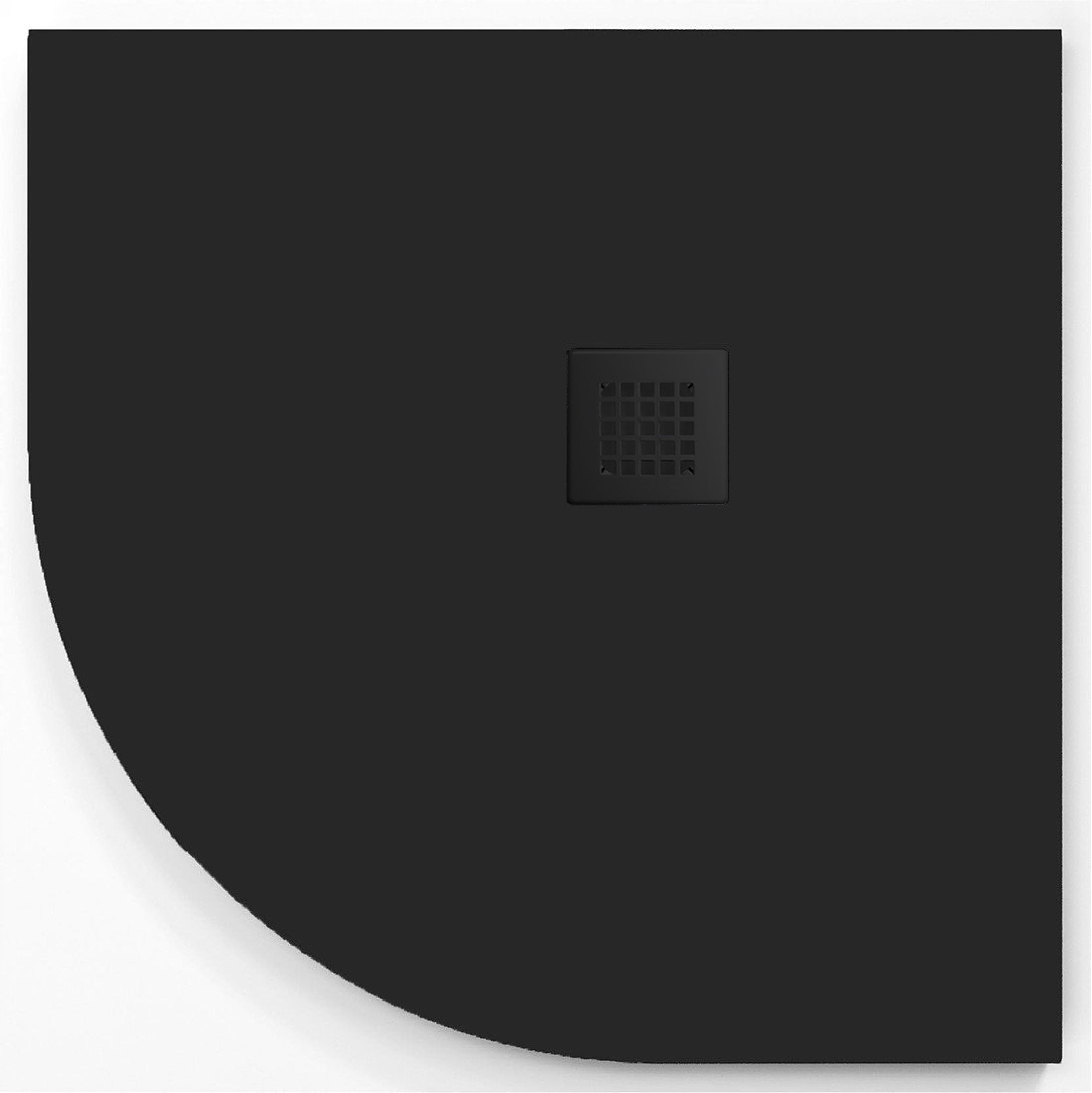 Plato de ducha onda curve negro 90x90 cm (radio 55) rejilla color