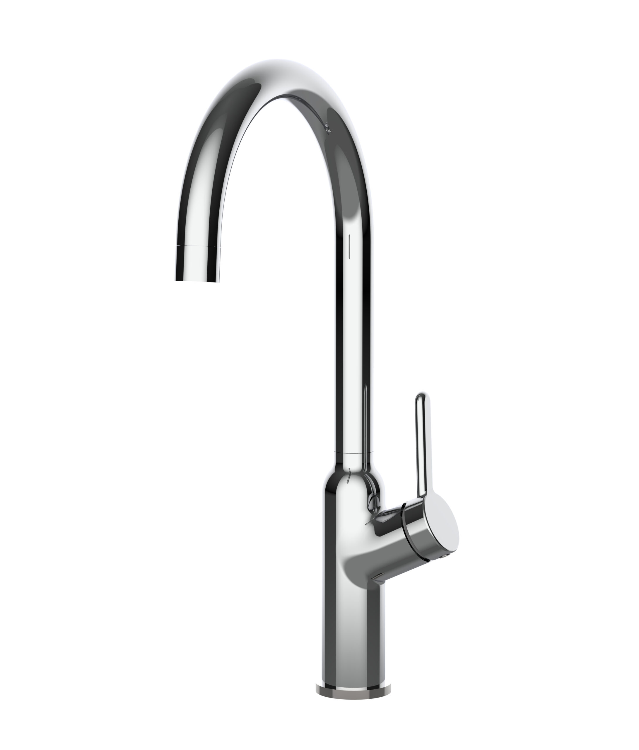 Grifo de cocina cromado monomando con caño alto u giratorio 360°