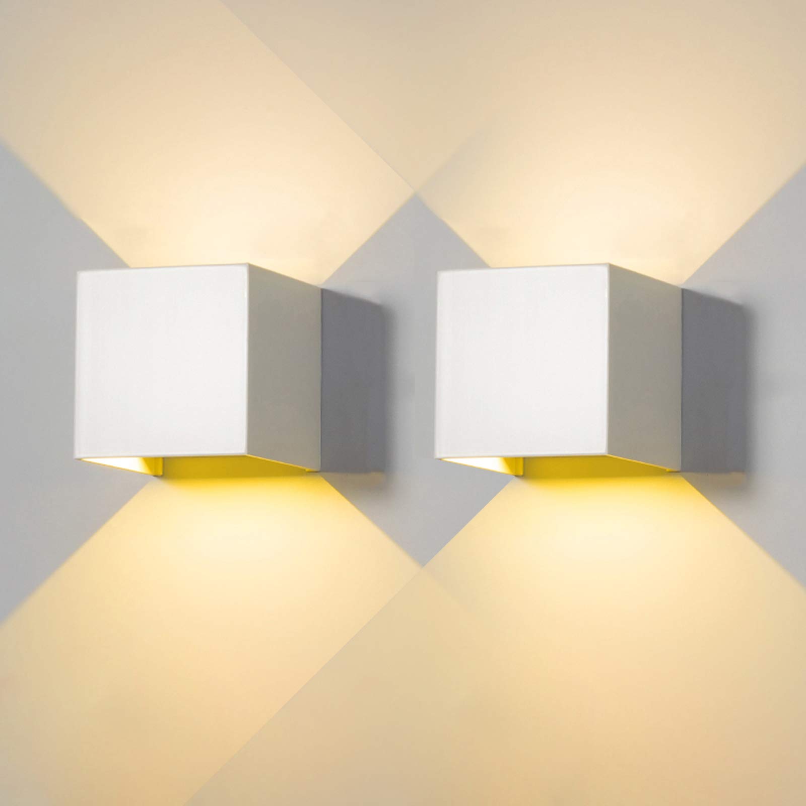 Aplique de pared interior y exterior aluminio impermeable regulable 6 w