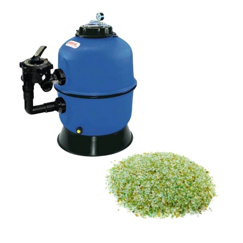 Filtro inyectado belice 400 qp 7m3/h + vidrio