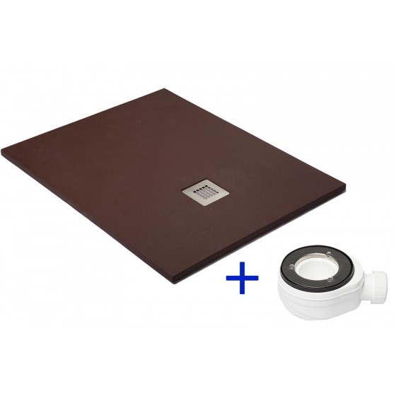 Plato de ducha chocolate ral 8017 75x150