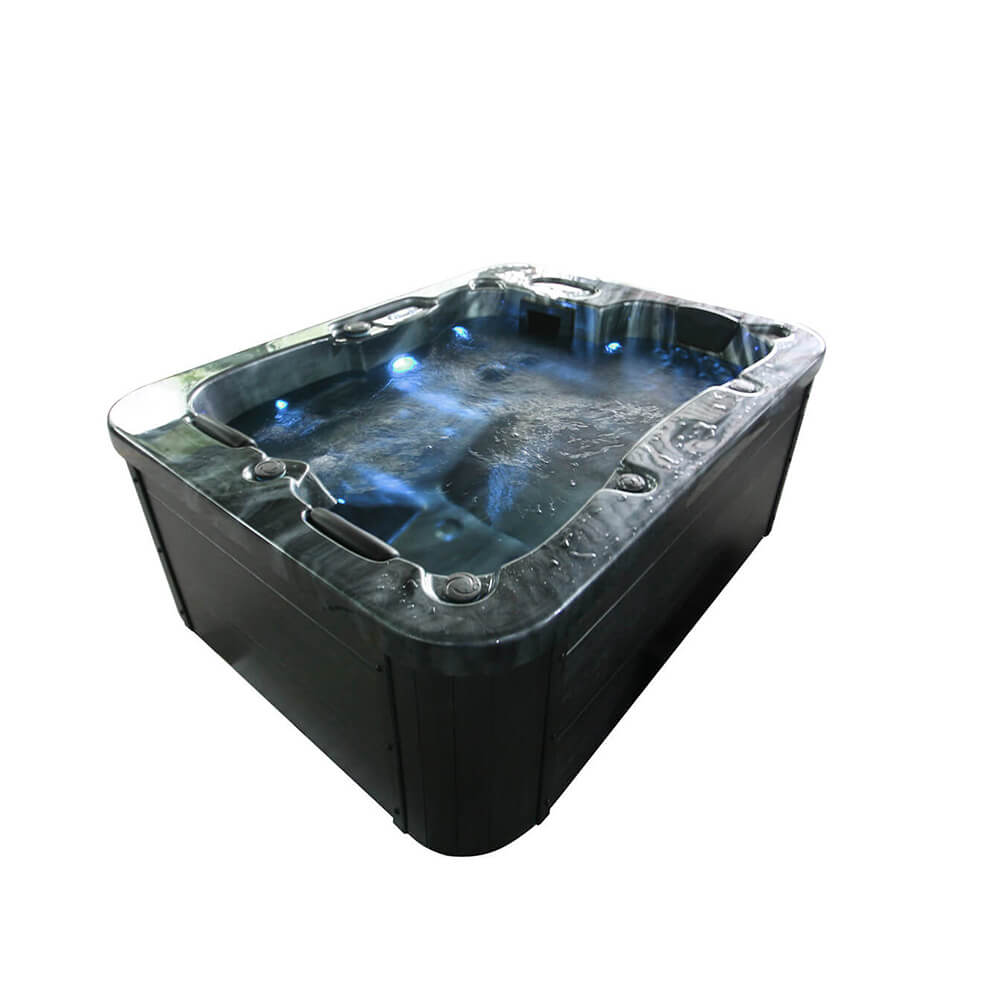 Spa exterior black marble pure 210 x 160 cm para 3 personas
