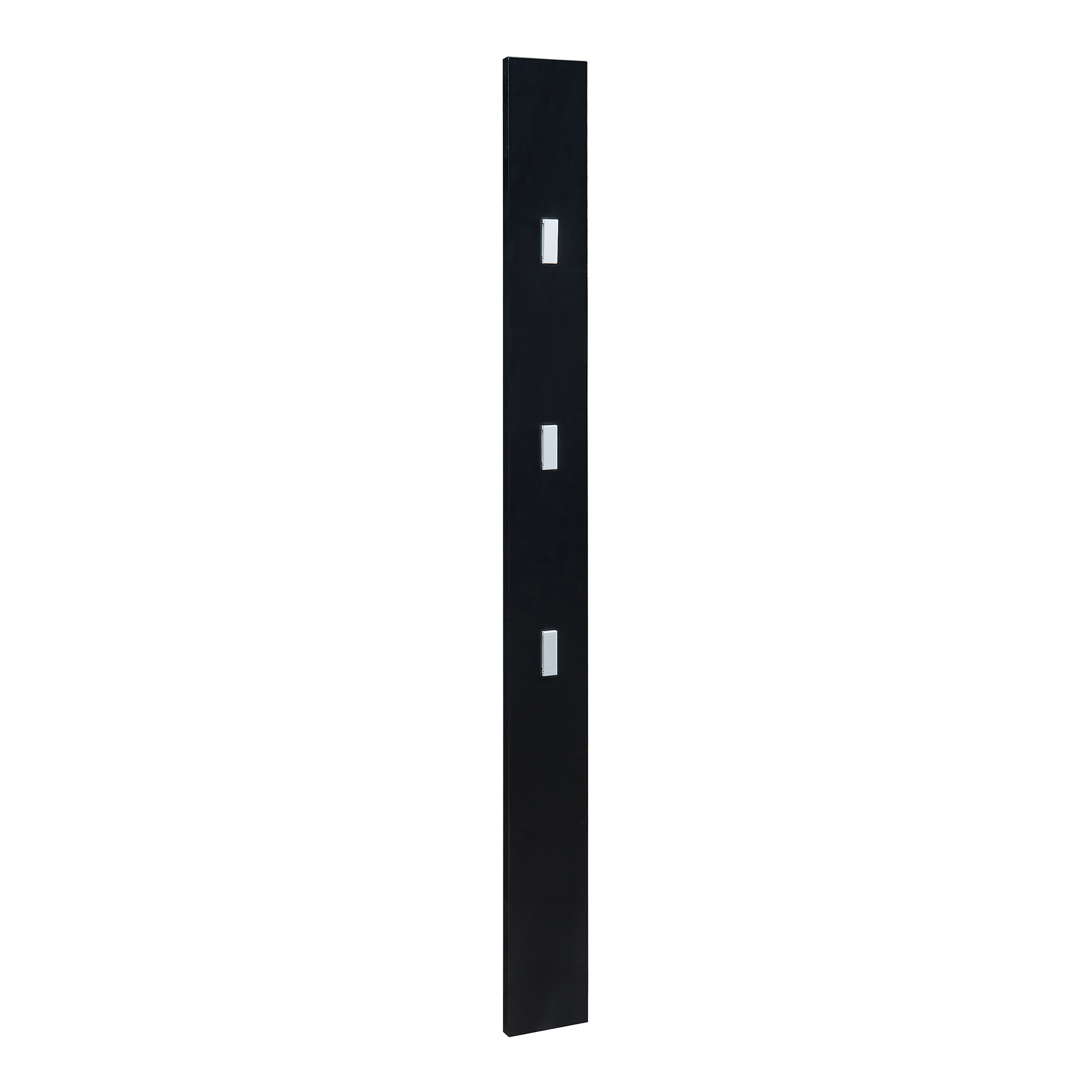 Perchero de pared hansnes con 3 ganchos abatibles 165x15 cm negro [en.casa]