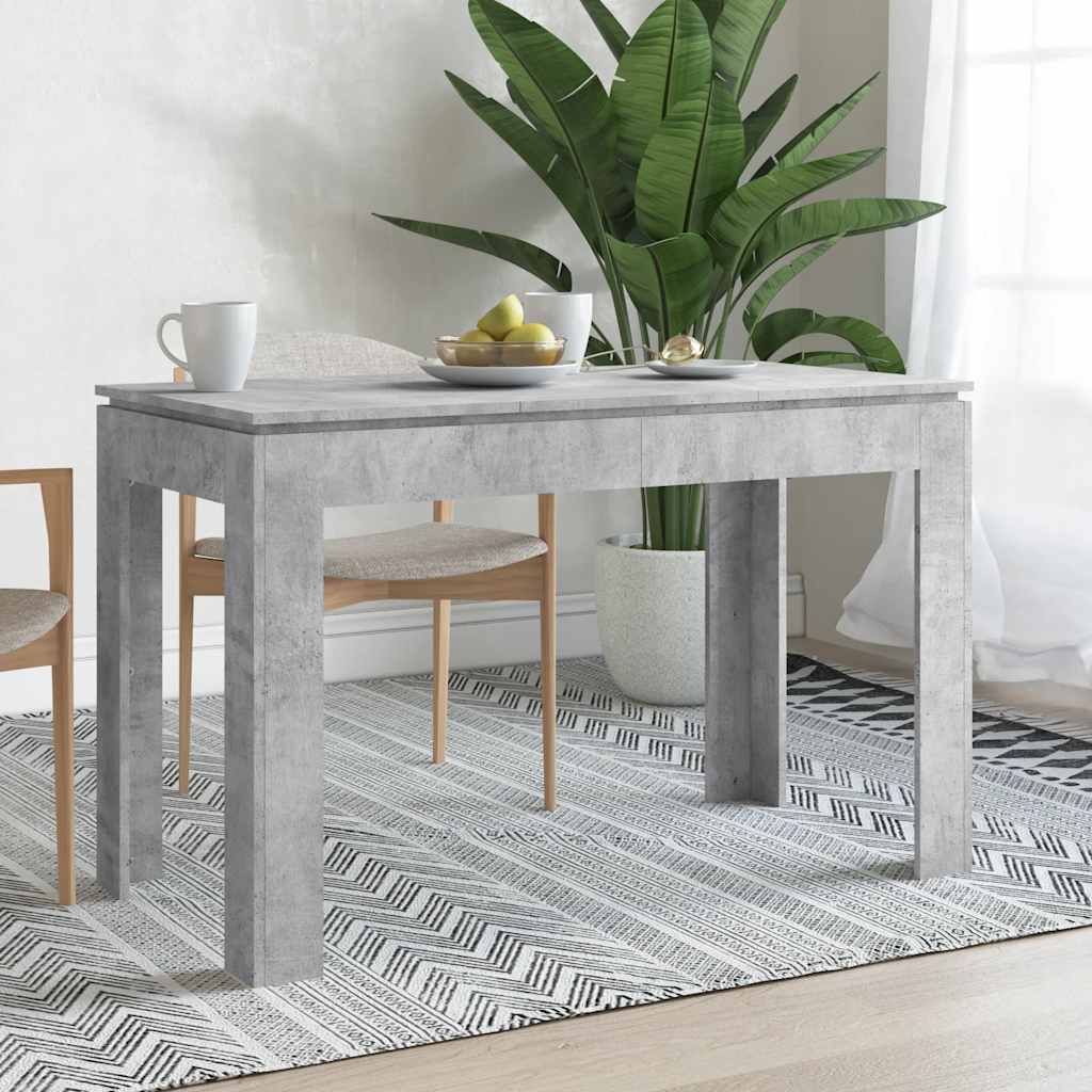 Mesa de comedor madera de ingeniería gris hormigón 120x60x76 cm oif809720