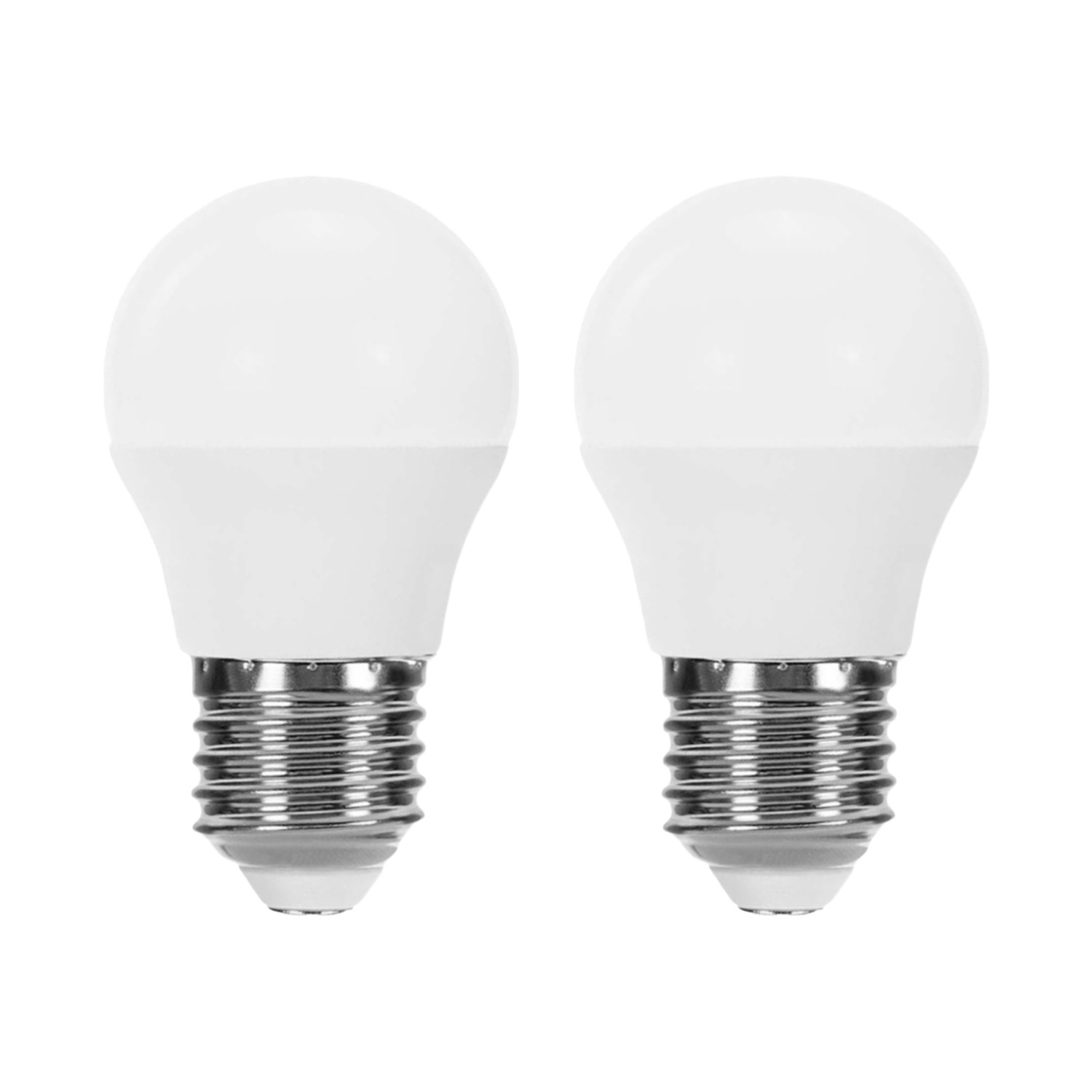 Pack 2 bombillas LED esférica E27 6w equi.40w 470lm 10000h primer leader