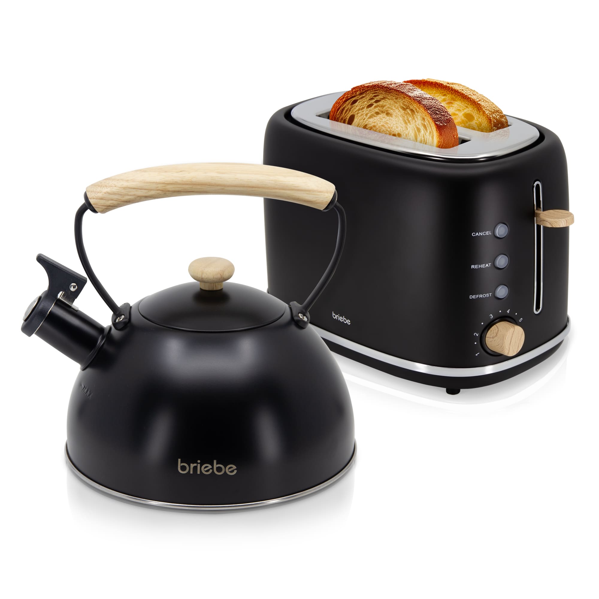 Nordic set tostadora pan ranura ancha 2 reban briebe skt1177blk negro 870w
