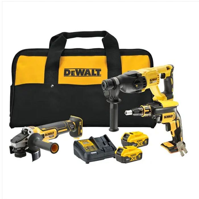 Kit 3 herramientas xr 18v 5ah sin escobillas Dewalt destornillador dcf620 +