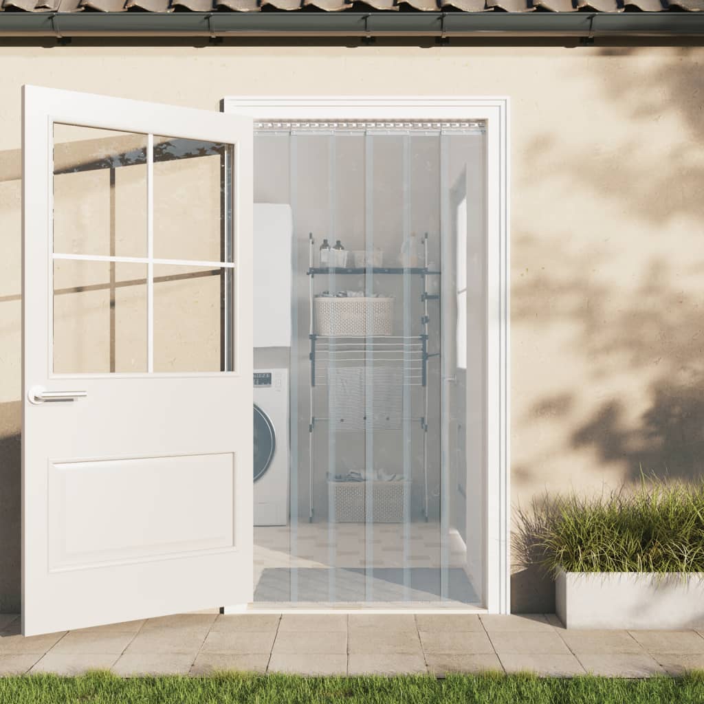 Tira de cortina para puertas PVC transparente 300x2,6 mm 10 m es4751