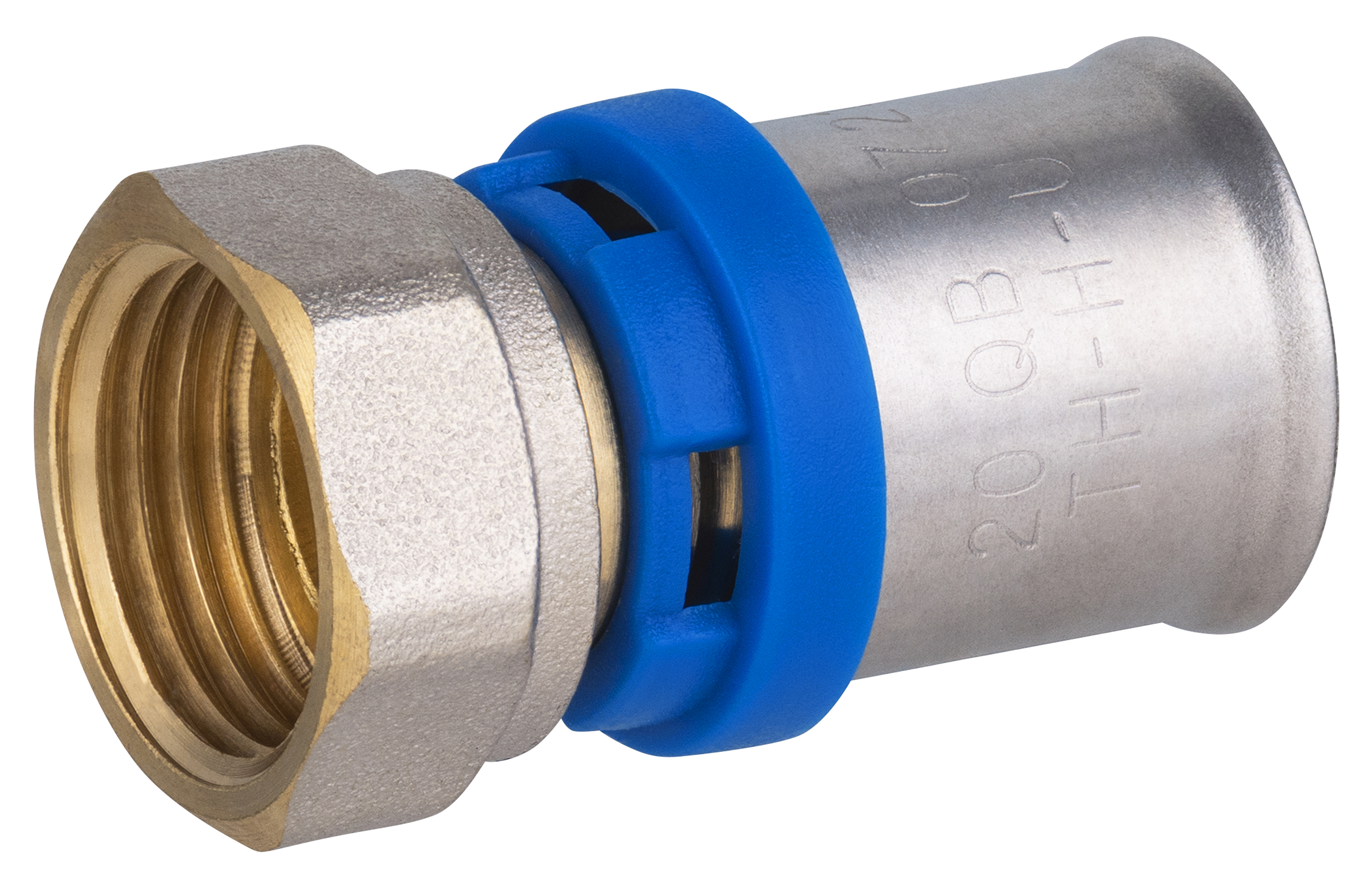Racor multicapa a prensar multiperfiles ø20 - hembra tuerca libre 1/2'