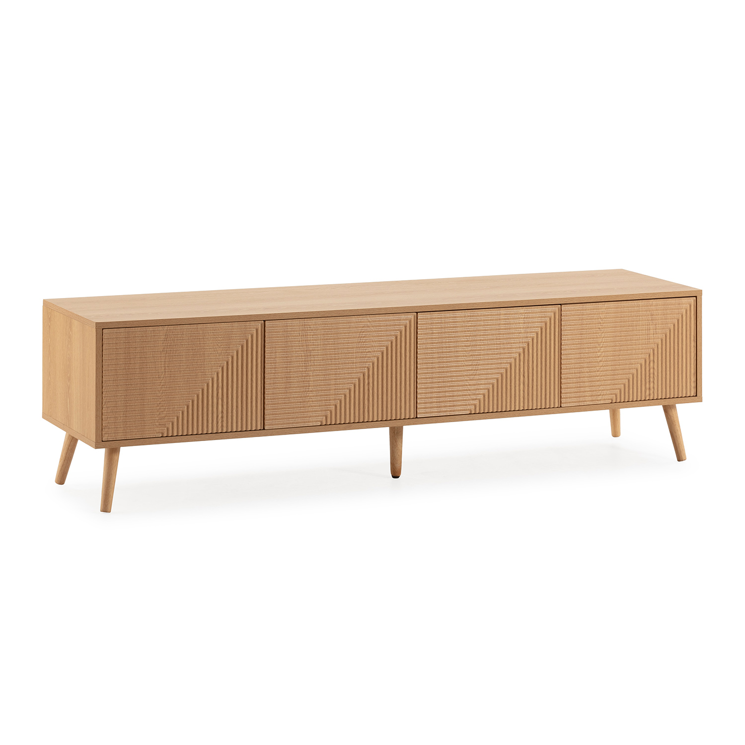 Mueble tv telmo 4 puertas color roble 160 cm