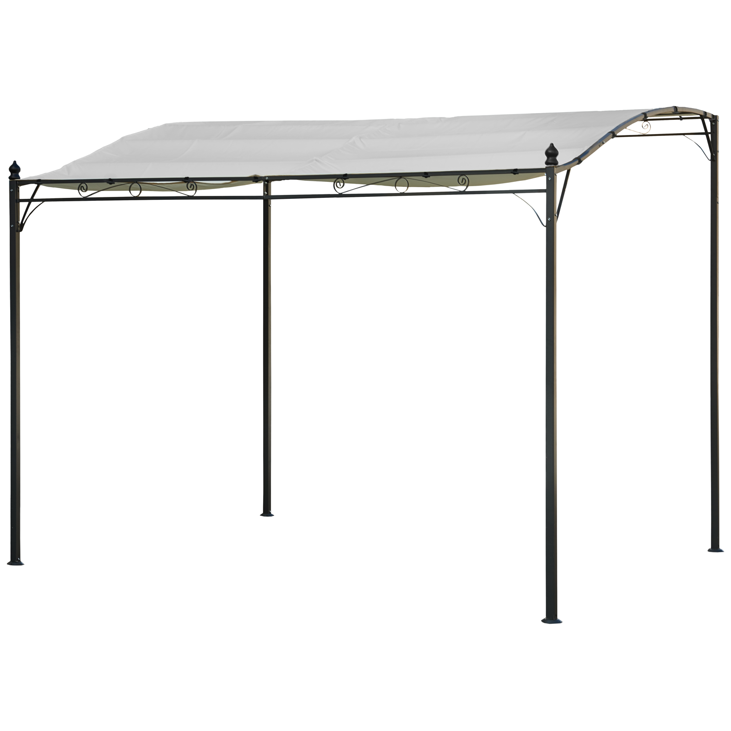 Pérgola adosada 3 × 2,5m nice beige
