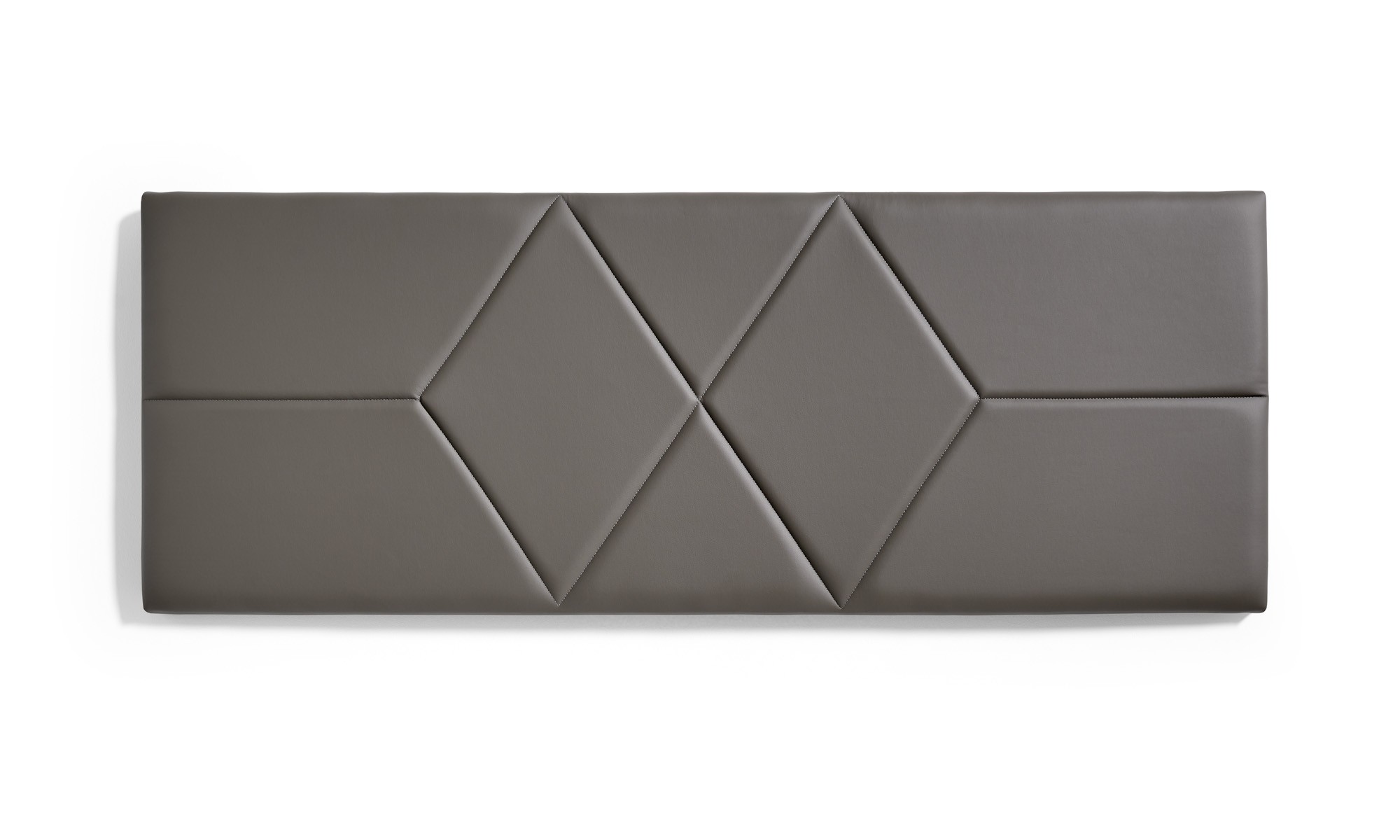 Cabecero de cama 140 dos rombos polipiel 152x57x5cm gris