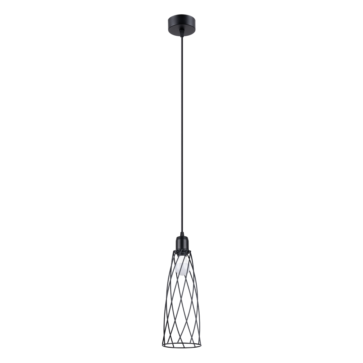 Lámpara coLGante suba 1 negro acero 12x139x12cm