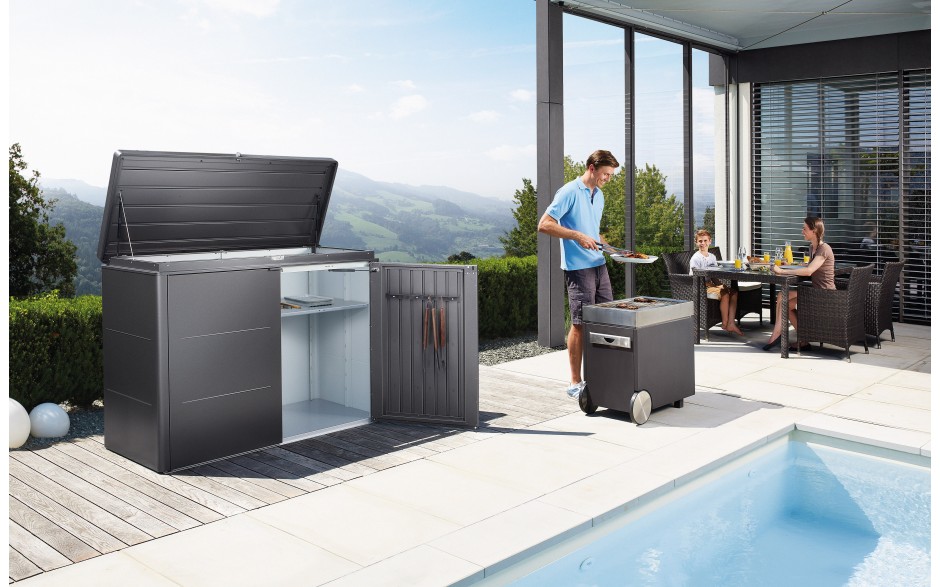 BAUL ARCON METALICO HIGHBOARD 200 BIOHORT GRIS OSCURO