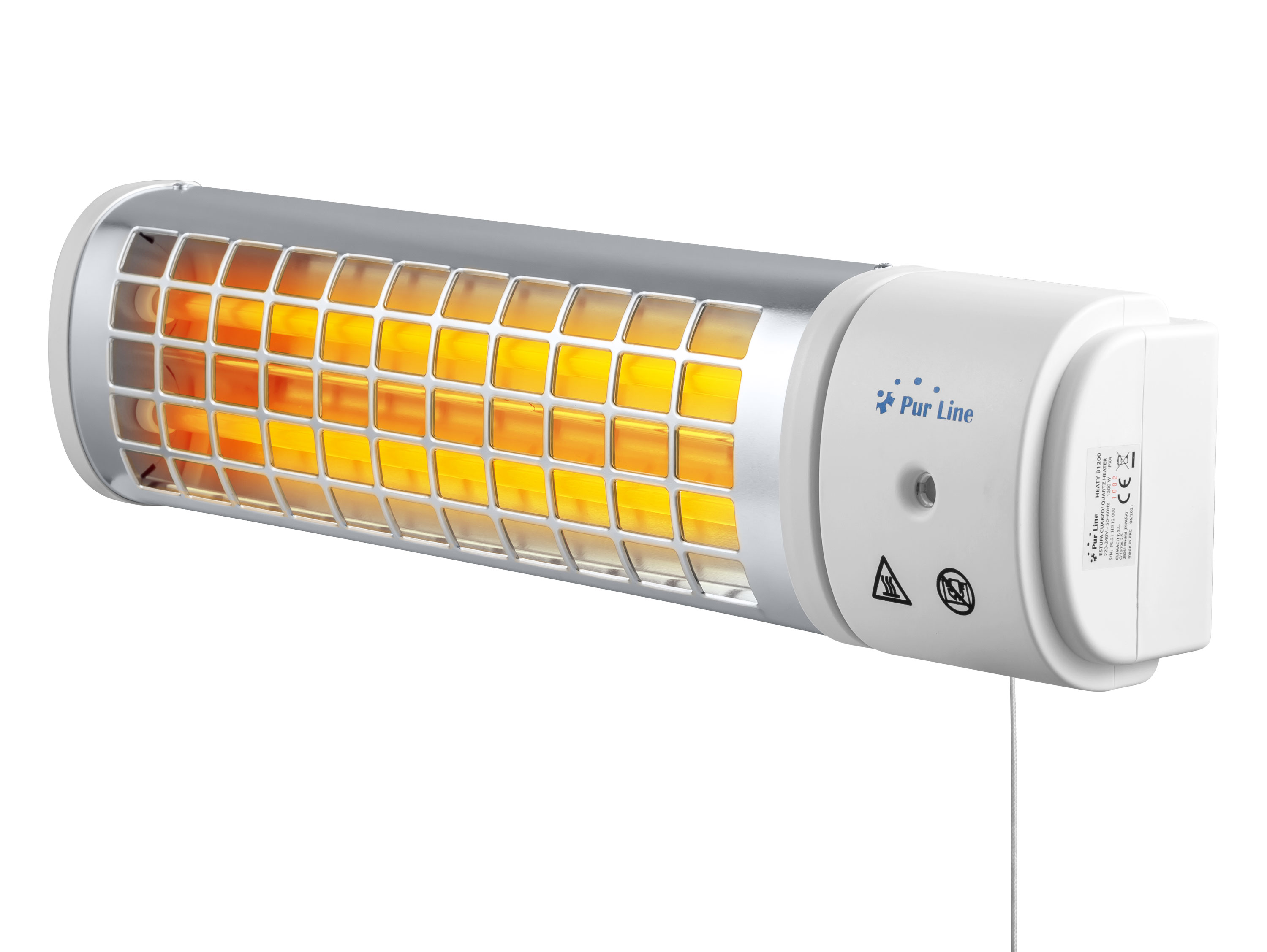 Calefactor halógeno para baño 1200w