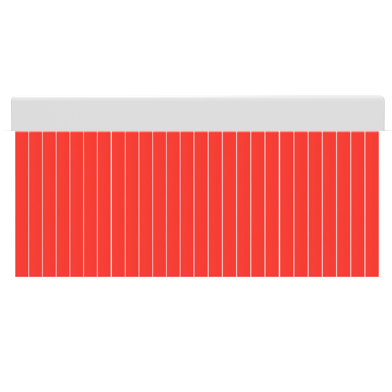 Cortina para puertas de PVC surca rojo translucido / 90 x 210