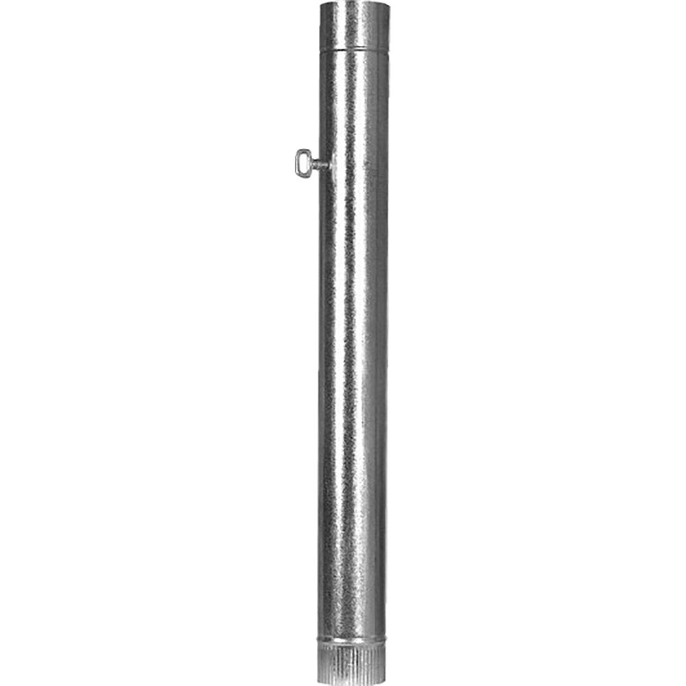 Tubo estufa galvanizado con llave - ø 110 mm