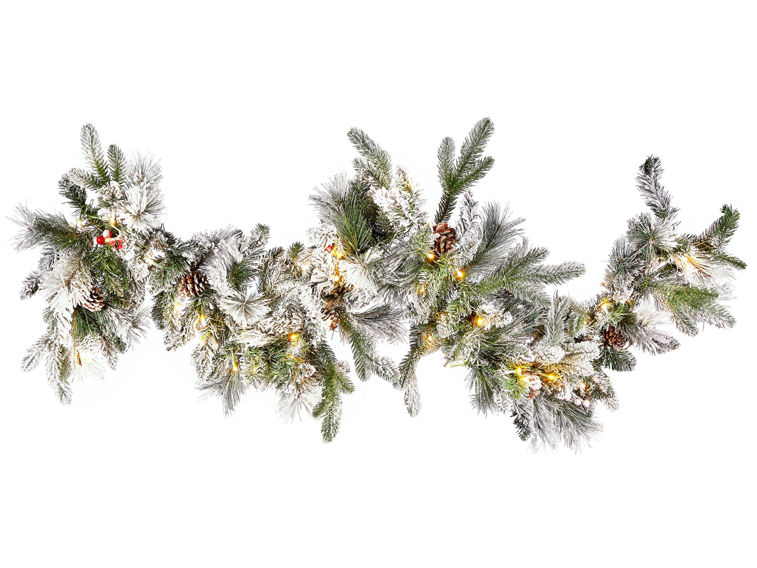 Guirnalda de navidad nevada LED whitehorn 180 cm blanco