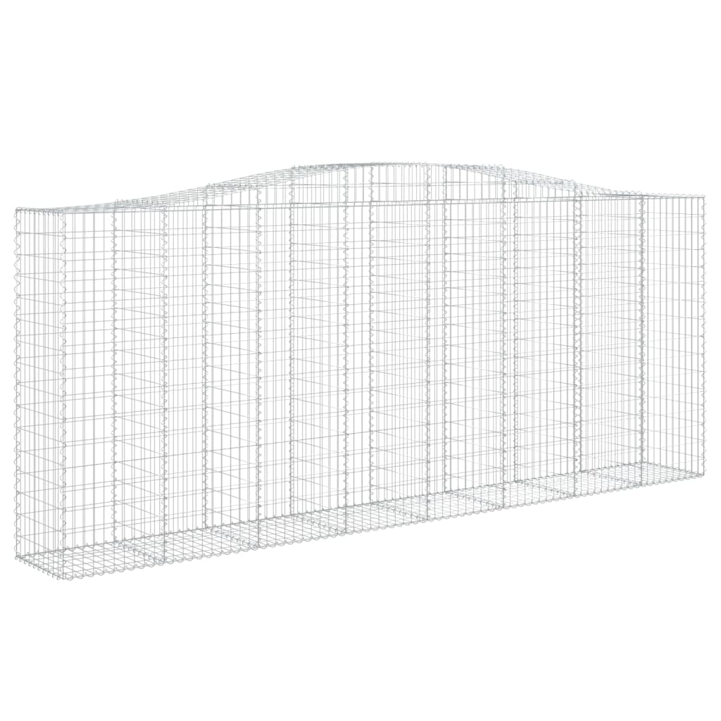 vidaXL cestas de gaviones 4 uds forma de arco hierro 400x50x160/180 cm